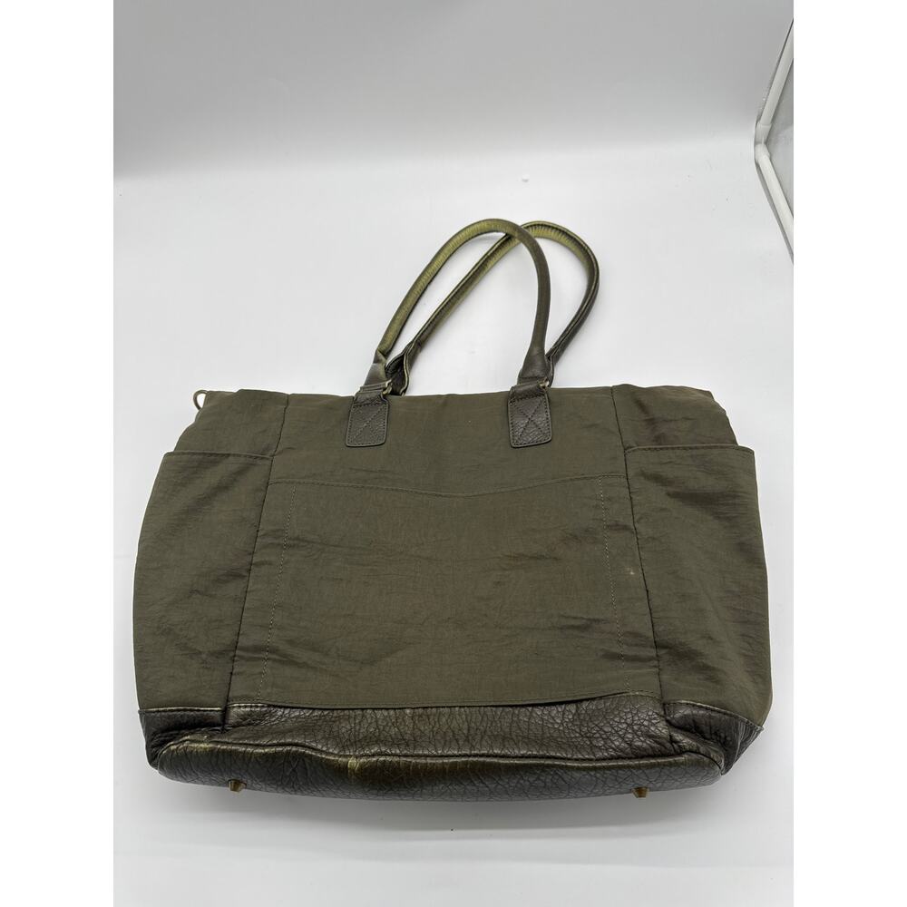 Pistil Hood River Oregon Brand Purse Nylon And Leather‎ Shoulder Bag Green 16x12